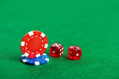 Roulette wheel with betting layout and chip placement